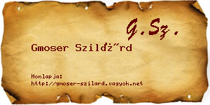 Gmoser Szilárd névjegykártya